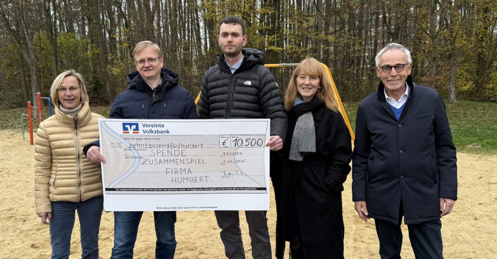 Humbert GmbH | Humbert spendet 10.500 Euro für den inklusiven Spielplatz am Ellerbruch